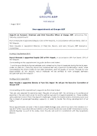 New Appointments at Groupe ADP