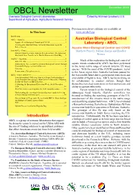 OBCL Newsletter, December, 2020 (Pdf)