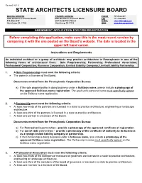 State Architects Licensure Board