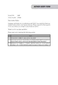 Author Query Form