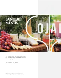 Banquet Menus