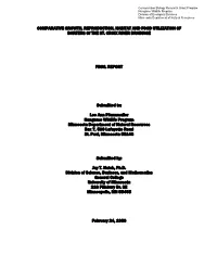 Comparative Growth, Reproduction, Habitat and Food Utilization Of