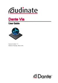 Dante Via User Guide