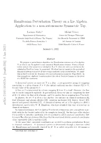 Hamiltonian Perturbation Theory on a Lie Algebra. Application to a Non-Autonomous Symmetric Top