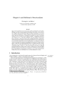 Shapiro's and Hellman's Structuralism