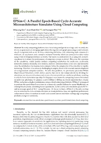 A Parallel Epoch-Based Cycle-Accurate Microarchitecture Simulator Using Cloud Computing