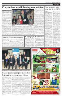 Clare to Host World Dancing Competition