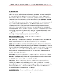 Definitions of Technical Terms and Fundamentals