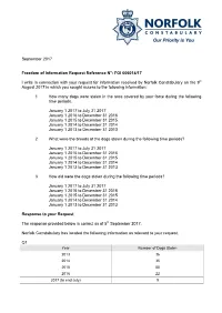 FOI 006014/17 I Write in Connection with Your Request for Informatio