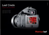 Leaf Credo Digital Camera Backs
