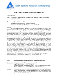Published Researches in the Year 2010 1