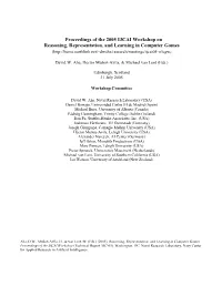 Proceedings of the 2005 IJCAI Workshop on Reasoning