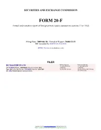 SK TELECOM CO LTD (Form: 20-F, Filing Date: 06/30/2009)