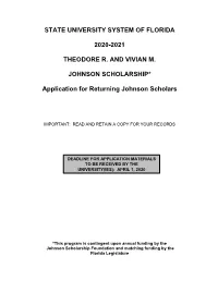State University System of Florida 2020-2021 Theodore