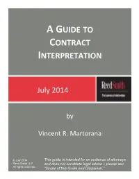 A Guide to Contract Interpretation
