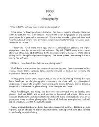 FOSS & Photography