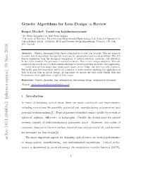 Genetic Algorithms for Lens Design: a Review