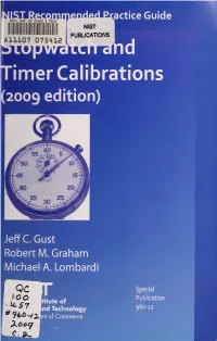 Stopwatch and Timer Calibrations