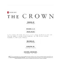 The Crown | Dialogue Transcript | S4:E1