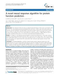 A Novel Neural Response Algorithm for Protein