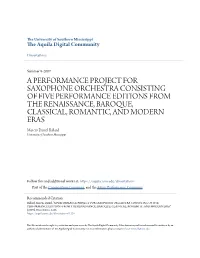 A Performance Project For