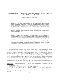 Central Limit Theorems for the Brownian Motion on Large Unitary Groups