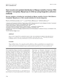 Diptera: Conopidae: Myopinae) in Chile by Using Integrative Collection Methods