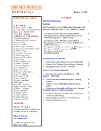 ERENET PROFILE Issue