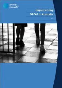 Implementing OPCAT in Australia 2020