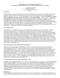 Mixed Epithelial Carcinoma of the Endometrium: Recommendations for Diagnosis from the Isgyp Endometrial Carcinoma Project