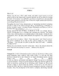 UNIT-1 What Is Art Tolstoy Cites the Time, Effort, Public Funds, and Public