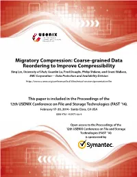 Migratory Compression