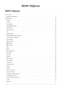 MISP Objects
