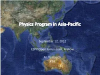 Particle Physics Facilities in Asia-Pacific from VEP-1 to Tau-Charm Factory VEP-1 VEPP-2 VEPP-3 BINP
