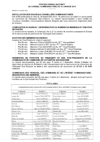 PV Succint Conseil Du 10 Janvier 2013