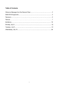 Table of Contents