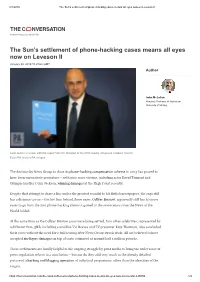 The Sun's Settlement of Phone-Hacking Cases Means All Eyes Now on Leveson II