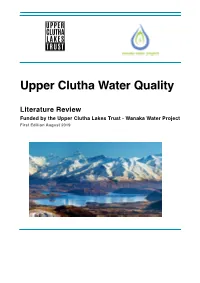 Upper Clutha Water Quality