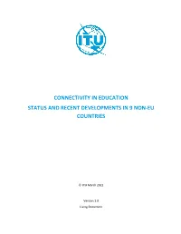 Connectivity in Education: Status and Recent Developments in 9 Non-EU Countries