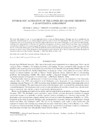 Hydrologic Alteration of the Lower Rio Grande Terminus: a Quantitative Assessment