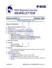 Pdf Version of October 2005 Newsletter