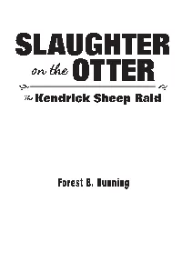 Sample Chapter Slaughter on the Otter (Pdf)