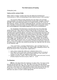 The Field Names of Cowley.Pdf