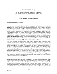 1 - DM3\7281688.3 Representatives, Etc.) to Conduct Themselves Consistently with This Policy, Including by Complying with All Applicable Anti-Corruption Laws