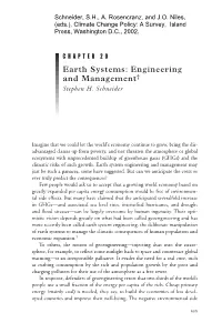 Earth Systems: Engineering and Management† Stephen H