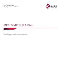 MFS® SIMPLE IRA Plan
