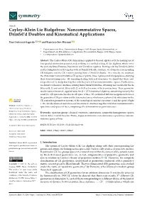 Noncommutative Spaces, Drinfel'd Doubles and Kinematical