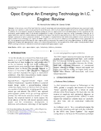 Opoc Engine an Emerging Technology in IC Engine