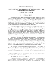 Phillips, Mark, Influence of Zerubbabel and His Temple Building Work On