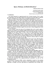 Space, Railways, and Market Structures1